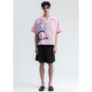 We11Done Shell Print Short Sleeve Oversized Shirt